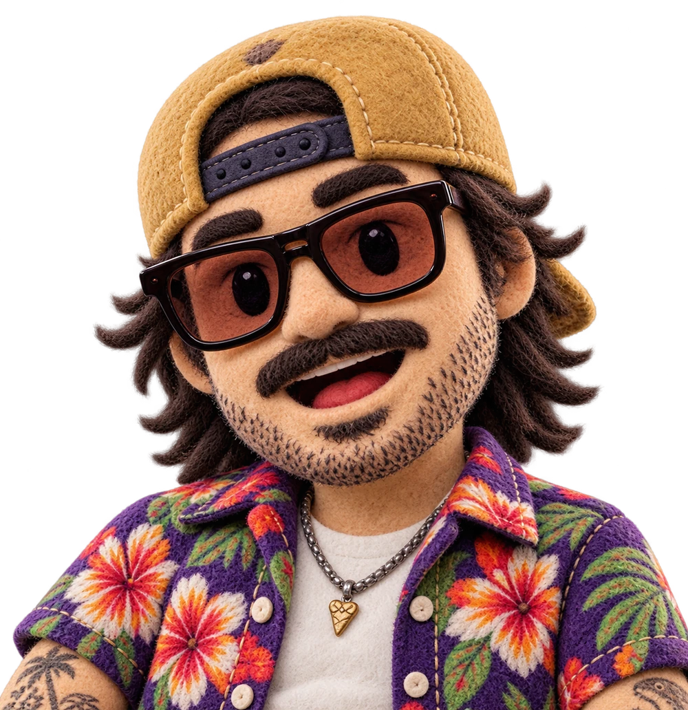 Cal Hampton felt portrait